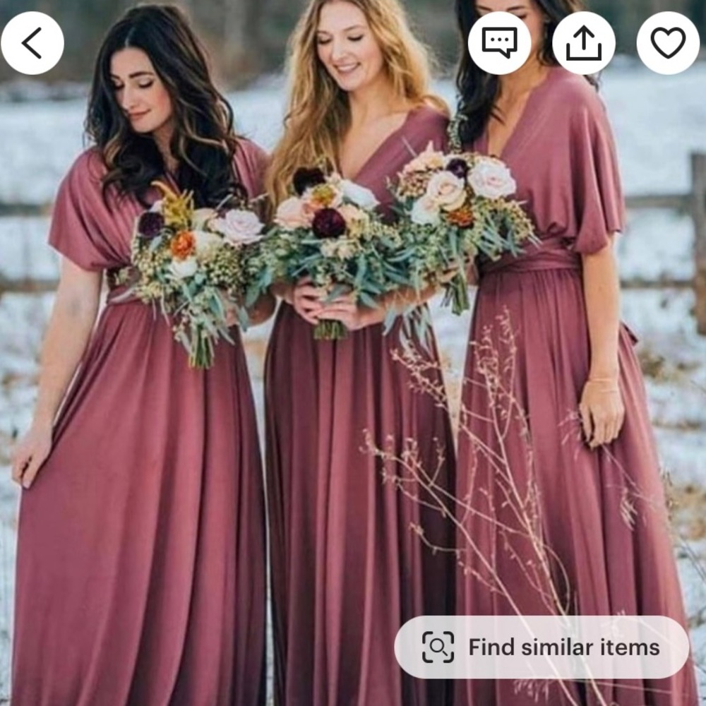 Infinity bridesmaid dress in color rosewood, convertible dress
